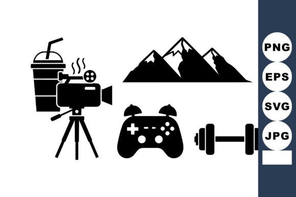 Gaming Fitness Adventure Clipart for Dynamic Branding