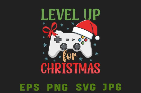 Level Up for Christmas Gaming T-Shirt: Where Holiday Cheer Meets Console Command