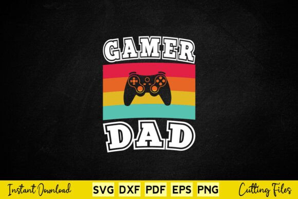 Vintage Gamer Dad SVG T-Shirt Designs